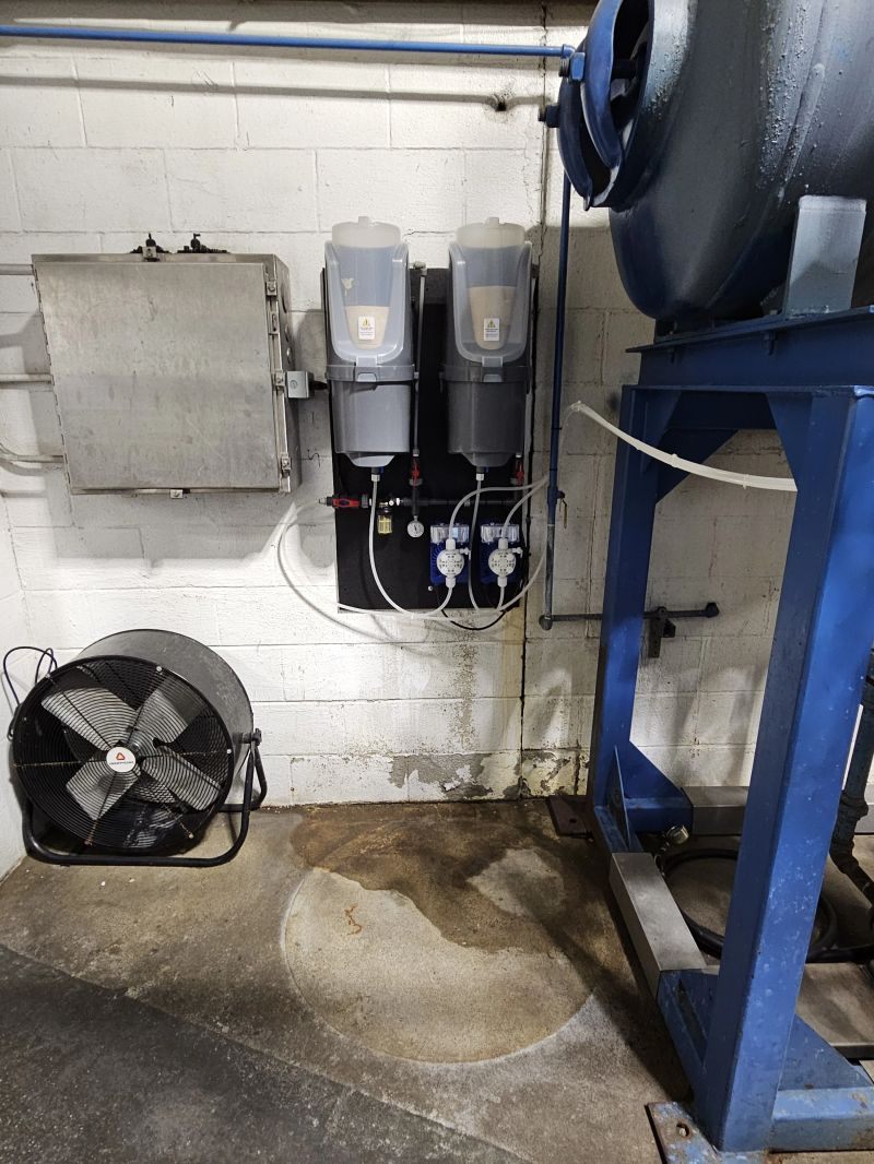 Boiler treatment install with solid feeders at an Ohio food plant, Hoffman Water