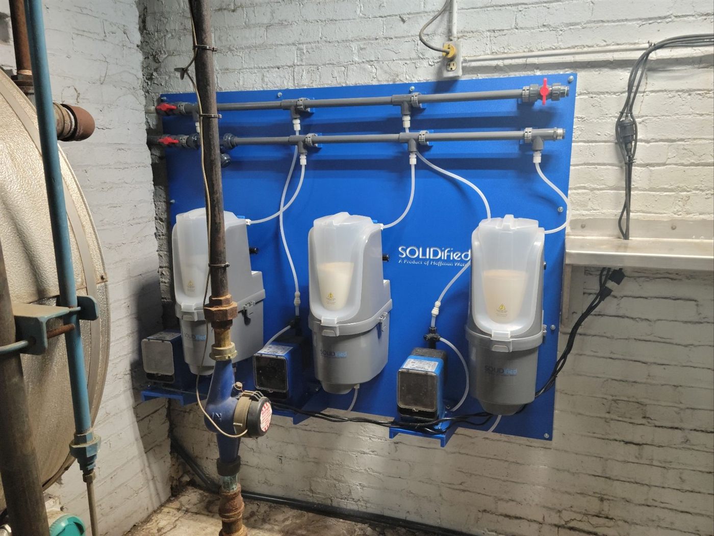 SOLIDified solid chemistry system installed by Hoffman Water, fed through AP Tech feeders